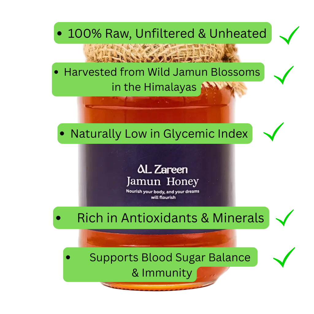 Raw Jamun Honey (Indian Blackberry) 500gms Pure. Dark. Healing honey