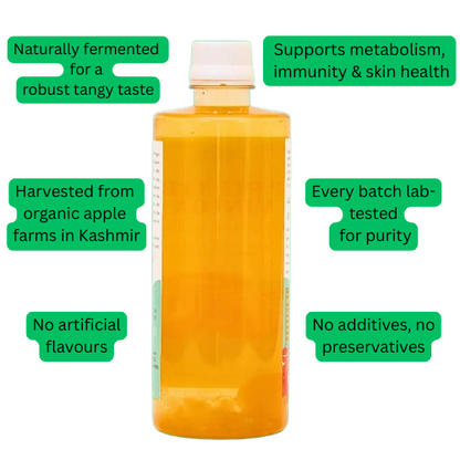 Kashmiri Apple Cider Vinegar - Unfiltered with Mother - Pure Apple Essence - 500ml bottle