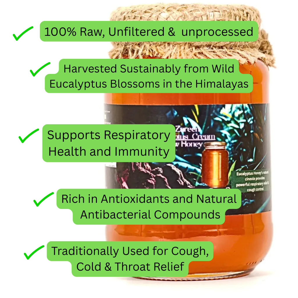 Pure Raw Eucalyptus Honey from the Himalayas 500gms