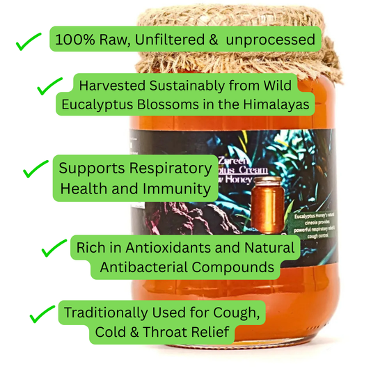 Pure Raw Eucalyptus Honey from the Himalayas 500gms