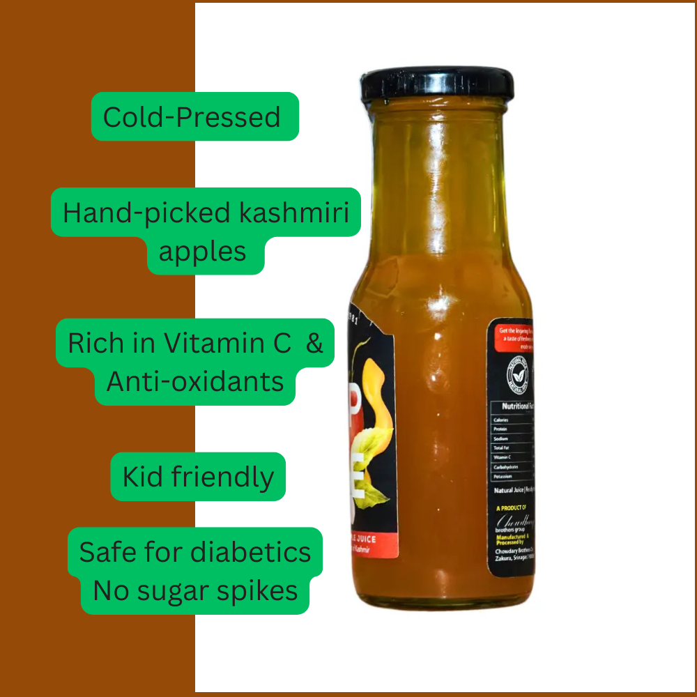 Cold-Pressed Pure Apple juice 200ml  (pack of 5 bottle)